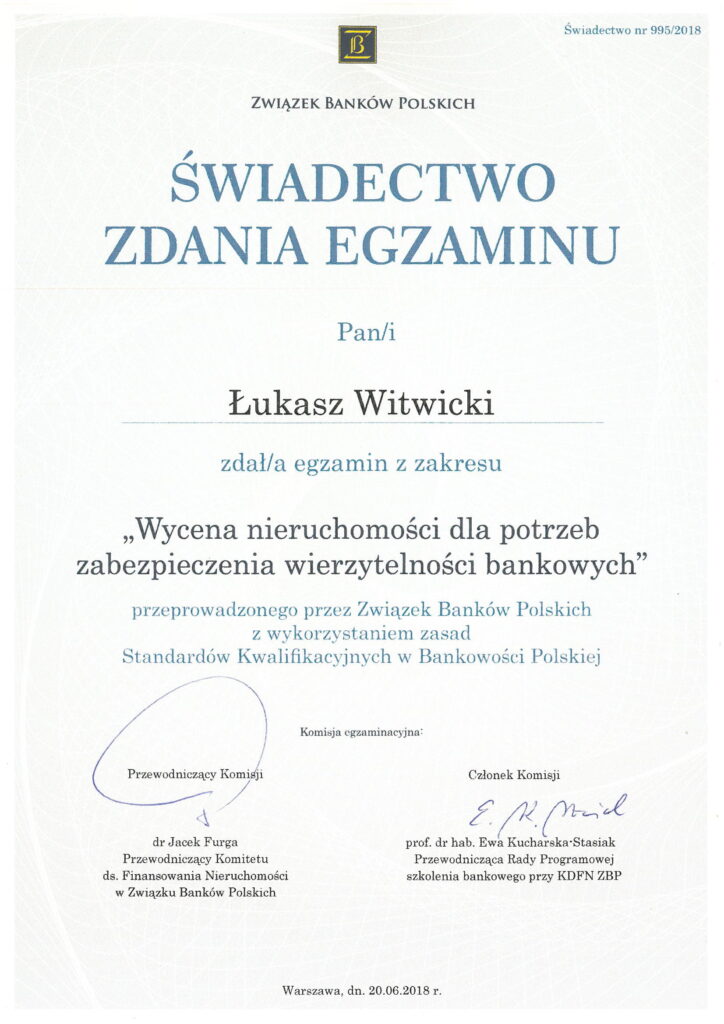 świadectwo nr 2
